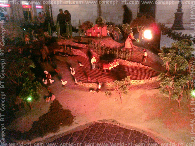 Nativity scene at sant jaume square